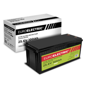 Акумулятор літій-залізо-фосфатний (LiFePO4) 25.6V 100Ah EUROELECTRIC