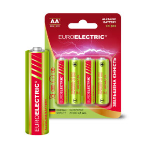 Батарейка лужна AA LR03 1,5V PE блістер 4шт EUROELECTRIC