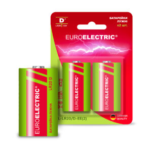 Батарейка лужна D LR20 1,5V blister 2шт EUROELECTRIC
