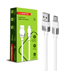 Кабель USB-A to TYPE-C 3А EUROELECTRIC