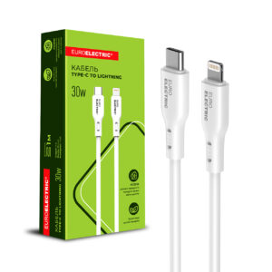 Кабель TYPE-C to LIGHTNING 3А 30W EUROELECTRIC
