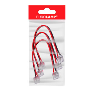 Конектор кутовий для LED COB стрічки 8мм IP20, 0-36V, 5A, дріт 15см набір 3 шт EUROLAMP