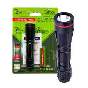 LED ліхтар ручний 2W 1хAA (в комплекті) EUROELECTRIC