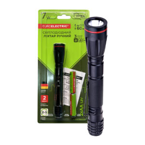 LED ліхтар ручний 7W 2хAA (в комплекті) EUROELECTRIC