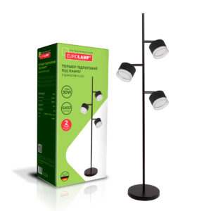 Торшер підлоговий 3xGX53 чорний Onyx EUROLAMP