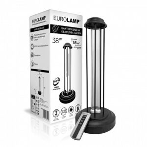 Лампа EUROLAMP бактерицидна безозонова на металевій підставці 38W black