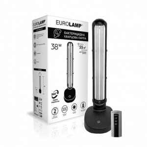 Лампа бактерицидна безозонова на підставці пластик 38W black EUROLAMP