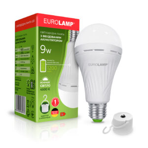 LED Лампа з акумулятором А70-19W-E27-4500K-AV EUROLAMP