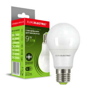 LED лампа з датчиком руху A60-9W-E27-4000K  EUROELECTRIC