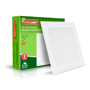 LED Світильник квадратний врізний 5W 4000K EUROLAMP
