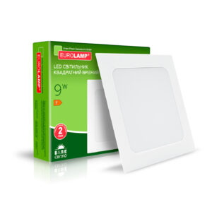LED Світильник квадратний врізний Downlight NEW 9W-4000K EUROLAMP