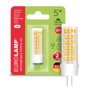LED Лампа капсульна G4-5W-3000K-12V  EUROLAMP