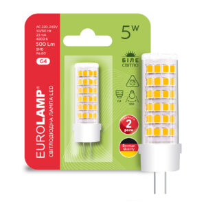 LED Лампа капсульна G4-5W-4000K-220V EUROLAMP