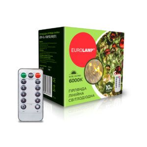 LED Гірлянда лінійна 10м-USB+3хАА-6000К (S1) EUROLAMP