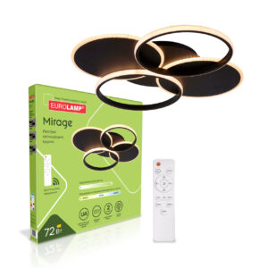 LED Люстра акриловая круглая Mirage M29 72W 3000-6500K черная EUROLAMP