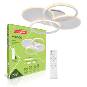 LED Люстра акриловая круглая Mirage M29 72W 3000-6500K белая EUROLAMP