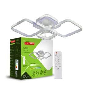 LED Люстра квадратная 120W-3000-6500K EUROLAMP