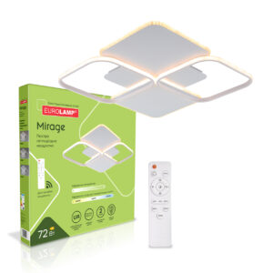 LED Люстра акриловая квадратная Mirage M29 72W 3000-6500K белая EUROLAMP