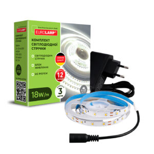 Готовый набор LED Лента 60 диодов/м, 3м, 4000K, адаптер 12V EUROLAMP