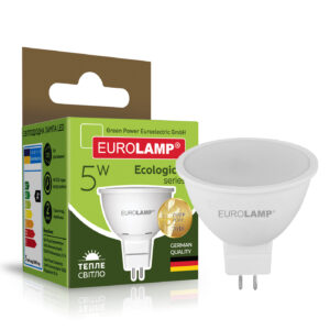 LED Лампа точкова MR16-5W-GU5.3-3000K  EUROLAMP