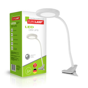 EUROLAMP LED Светильник настольный на прищепке 6W 5000K белый