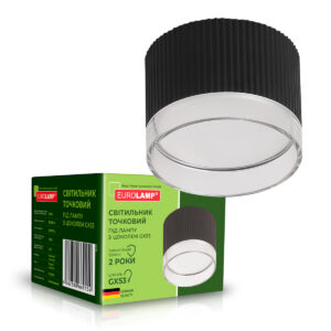 LED Світильник точковий для ламп GX53 чорний Onyx EUROLAMP