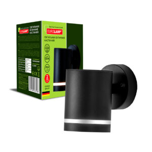 LED Світильник вуличний настінний для ламп GX53 чорний EUROLAMP