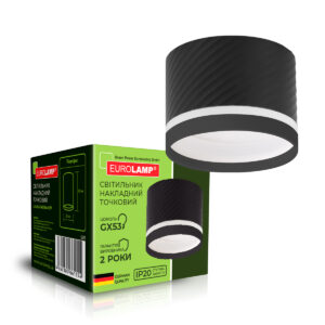 LED Світильник точковий для ламп GX53 чорний N1 EUROLAMP