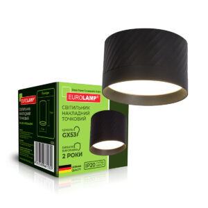 LED Світильник точковий для ламп GX53 чорний N4 EUROLAMP