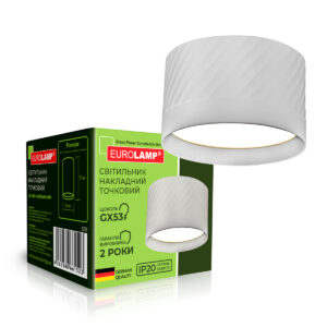 LED Світильник точковий для ламп GX53 білий N4 EUROLAMP