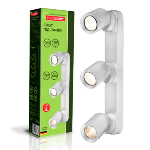 EUROLAMP Светильник для ламп 3*30Вт GU10 белый