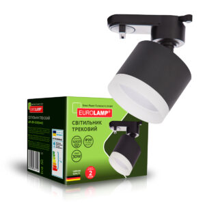 Світильник трековий для ламп GX53 чорний EUROLAMP
