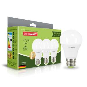 Промо-набір LED Лампи A60-12W-E27-4000K "2+1"  EUROLAMP