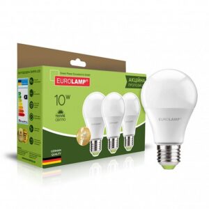 Промо-набір LED Лампи A60-10W-E27-3000K "2+1" EUROLAMP