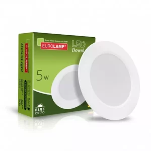 LED Світильник круглий врізний 5W-4000K EUROLAMP