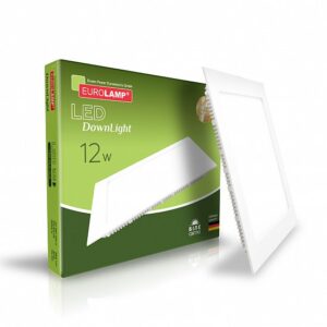 LED Світильник квадратний врізний 12W-4000K EUROLAMP