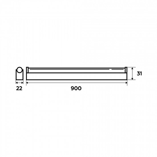 Світлодіодний EUROLAMP LED Світильник лінійний IP44 12W 4000K (T5)-2