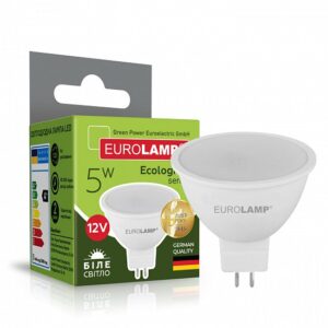 LED Лампа точкова низьковольтна MR16-5W-12V-GU5.3-4000K  EUROLAMP