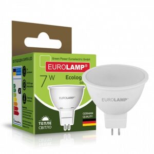 LED Лампа точкова MR16-7W-GU5.3-3000K  EUROLAMP